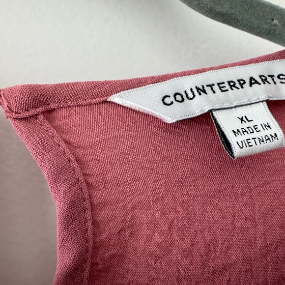 Woman’s Peach Color Ruffle Long Sleeve Top XL - Picture 2 of 3